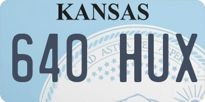 KS license plate 640HUX