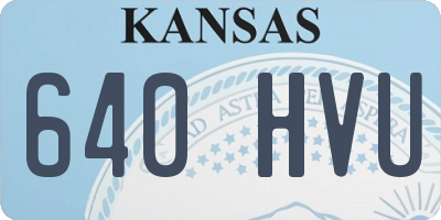 KS license plate 640HVU