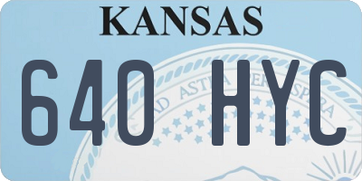 KS license plate 640HYC