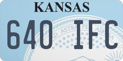 KS license plate 640IFC