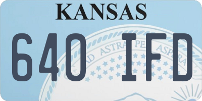 KS license plate 640IFD