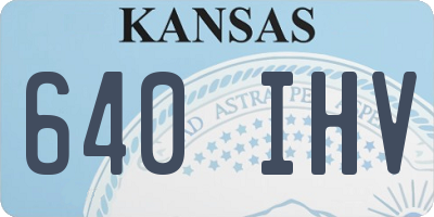 KS license plate 640IHV