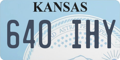KS license plate 640IHY