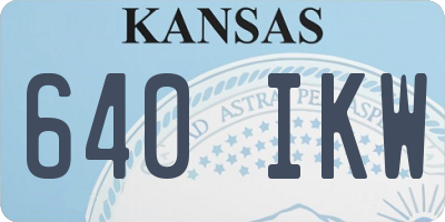 KS license plate 640IKW