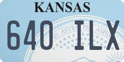 KS license plate 640ILX