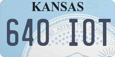 KS license plate 640IOT