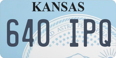 KS license plate 640IPQ
