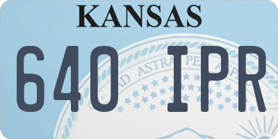 KS license plate 640IPR