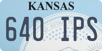 KS license plate 640IPS