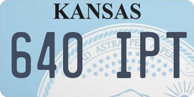 KS license plate 640IPT