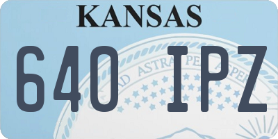 KS license plate 640IPZ
