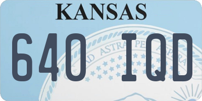 KS license plate 640IQD