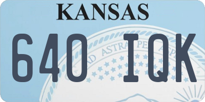 KS license plate 640IQK