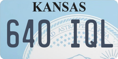 KS license plate 640IQL