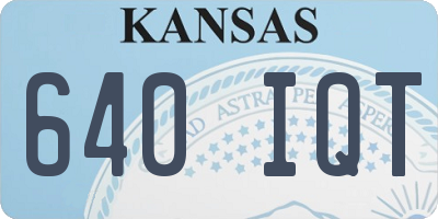 KS license plate 640IQT