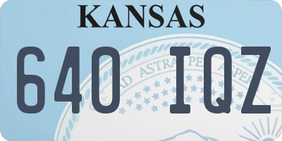 KS license plate 640IQZ