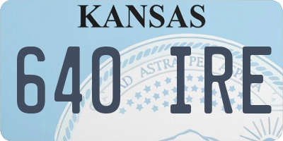 KS license plate 640IRE