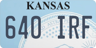KS license plate 640IRF