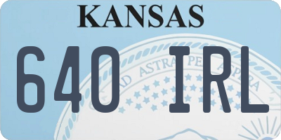 KS license plate 640IRL