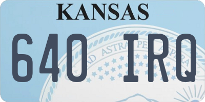 KS license plate 640IRQ