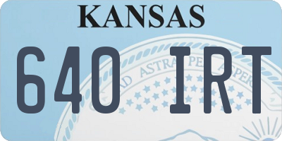 KS license plate 640IRT