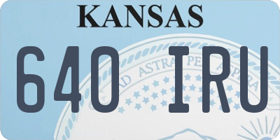 KS license plate 640IRU