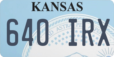 KS license plate 640IRX