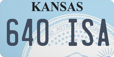 KS license plate 640ISA