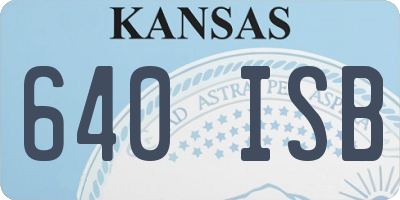 KS license plate 640ISB