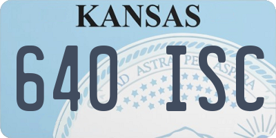 KS license plate 640ISC