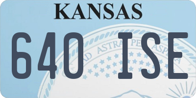 KS license plate 640ISE