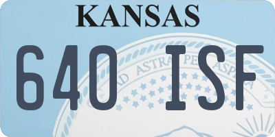 KS license plate 640ISF