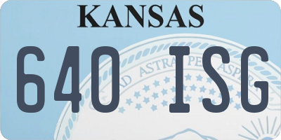 KS license plate 640ISG