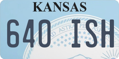 KS license plate 640ISH