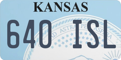 KS license plate 640ISL