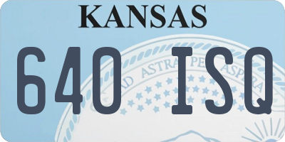 KS license plate 640ISQ