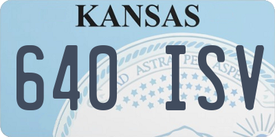 KS license plate 640ISV