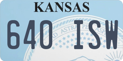 KS license plate 640ISW