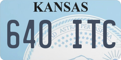 KS license plate 640ITC