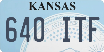 KS license plate 640ITF