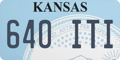 KS license plate 640ITI