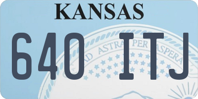 KS license plate 640ITJ