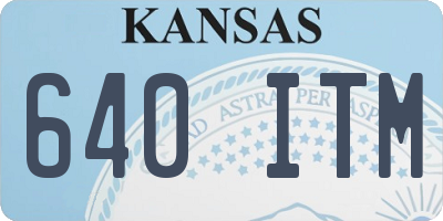 KS license plate 640ITM