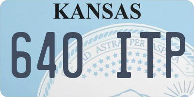 KS license plate 640ITP