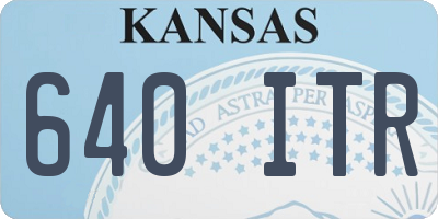 KS license plate 640ITR