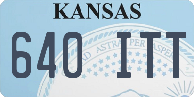 KS license plate 640ITT
