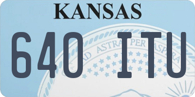 KS license plate 640ITU