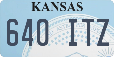 KS license plate 640ITZ