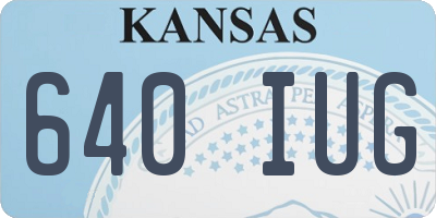 KS license plate 640IUG