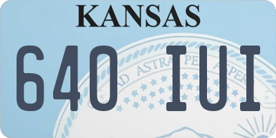 KS license plate 640IUI